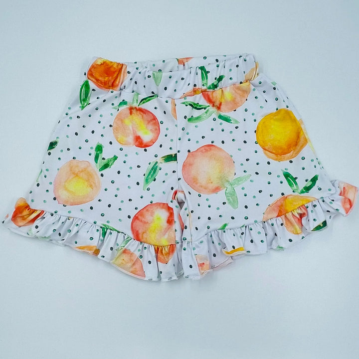 Peach Ruffled Shorts