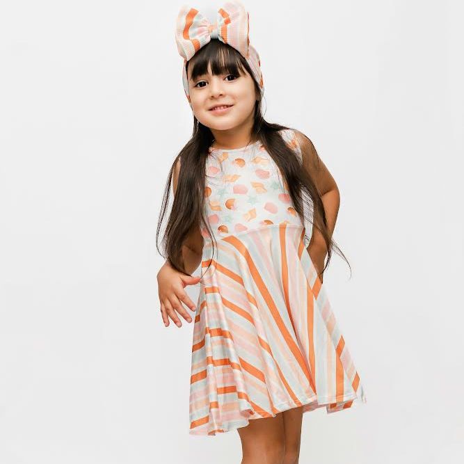 Shelly Stripes Twirl Dress