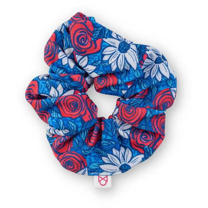 Patriotic Floral Scrunchie