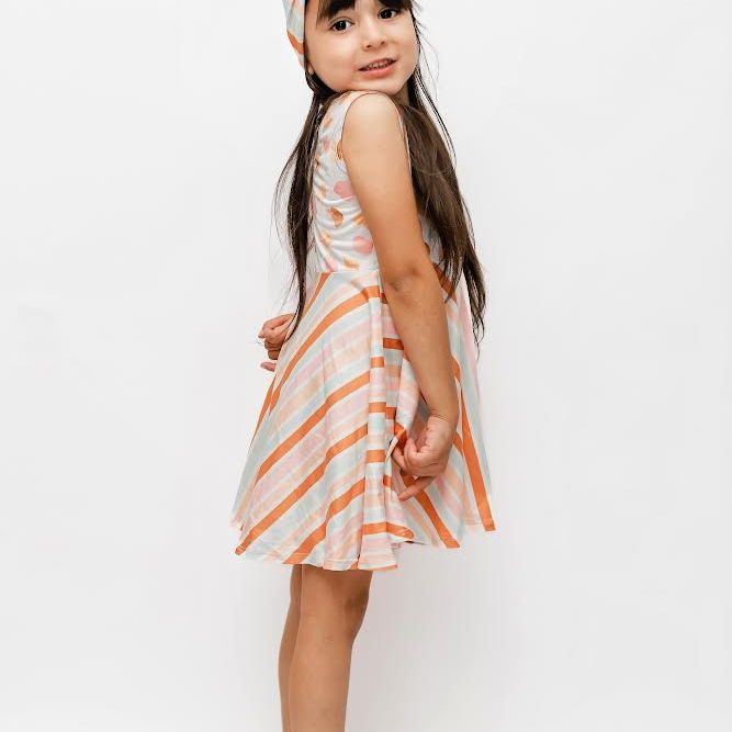 Shelly Stripes Twirl Dress