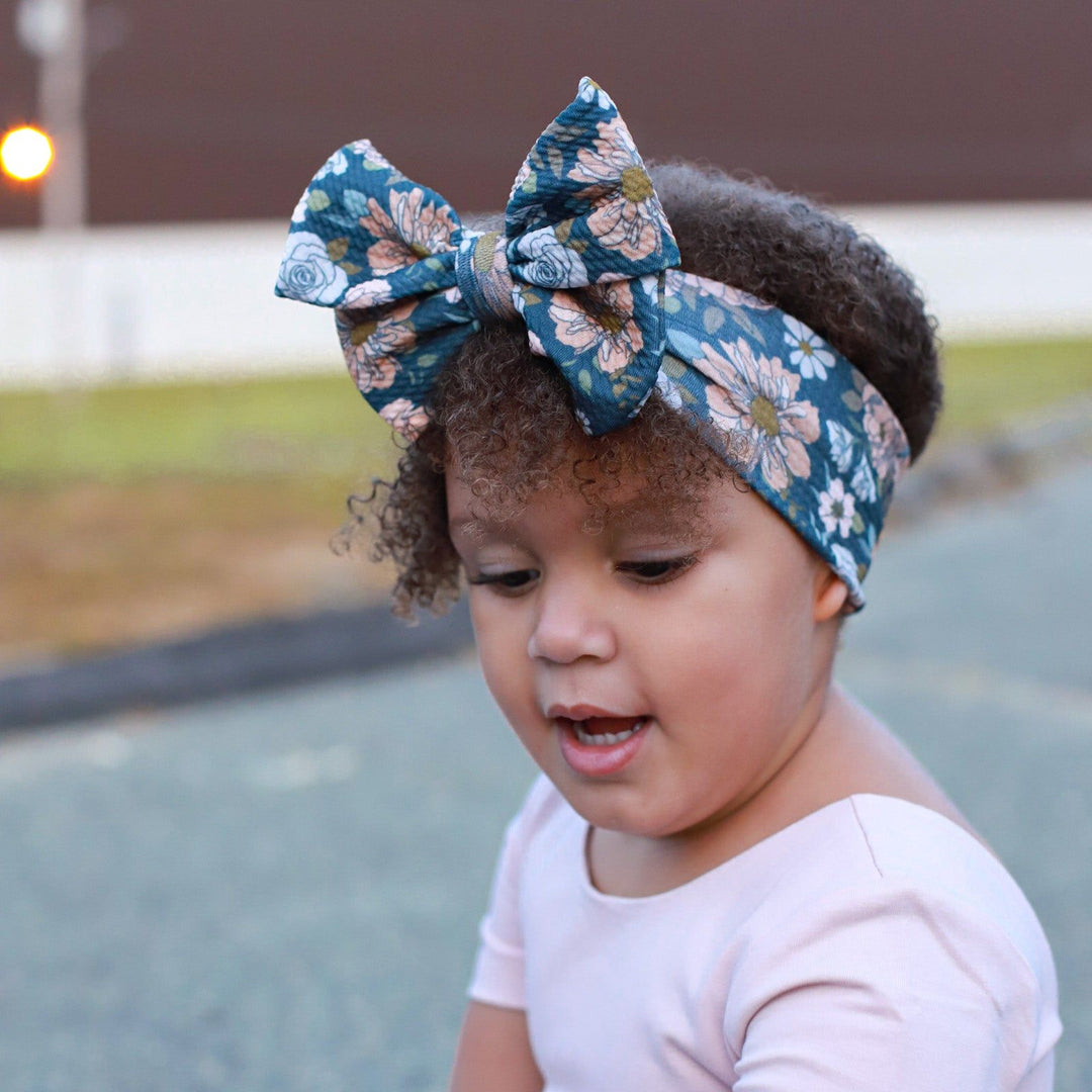 Charcoal Fairy Blooms Headwrap