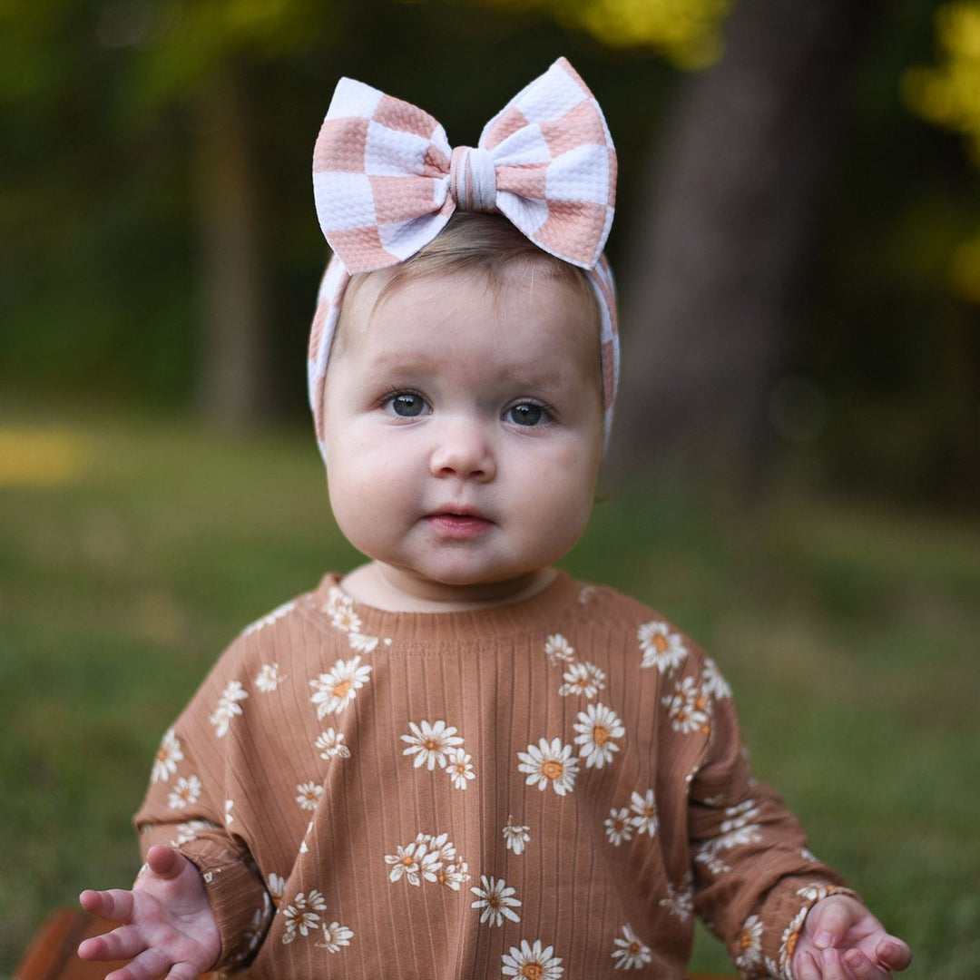 Mocha Checkers Headwrap